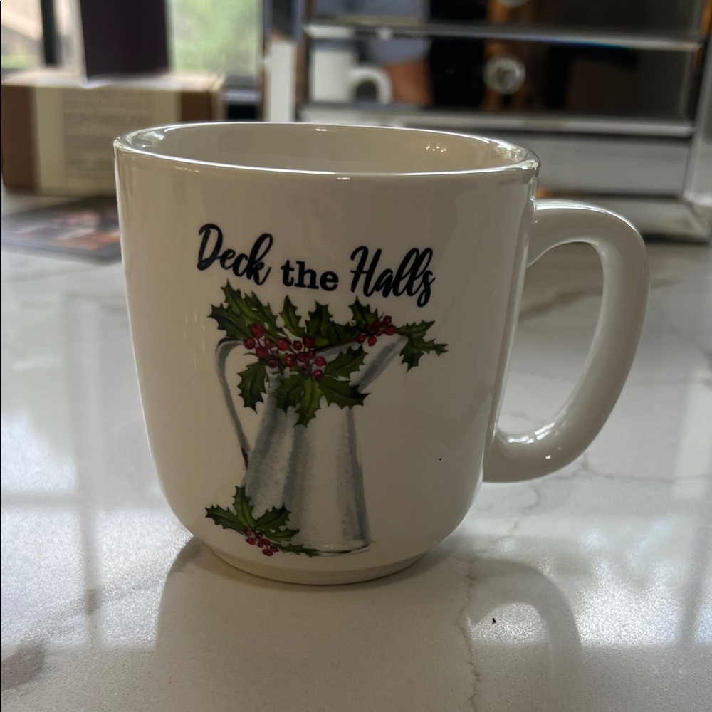 Festive Holiday Mug with Holly Design